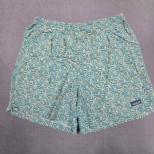 Patagonia Mens Baggies Geometric Volley Swim Shorts M Nylon Elastic Waist
